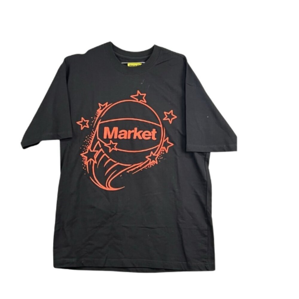 Market Studios Black Basketball T-Shirt Size X-Large Hypebeast Rare Black Red